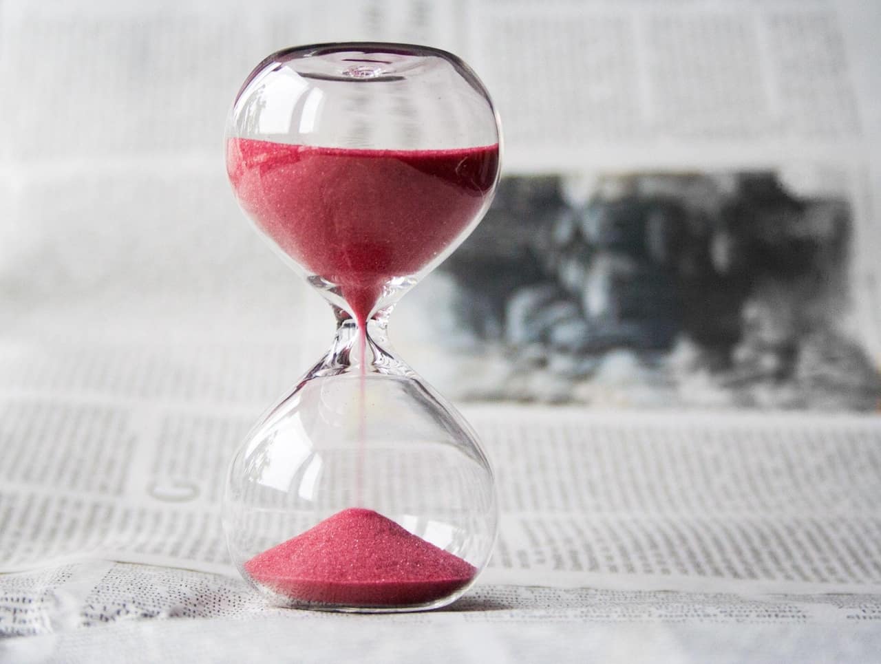 hourglass as time is wasting