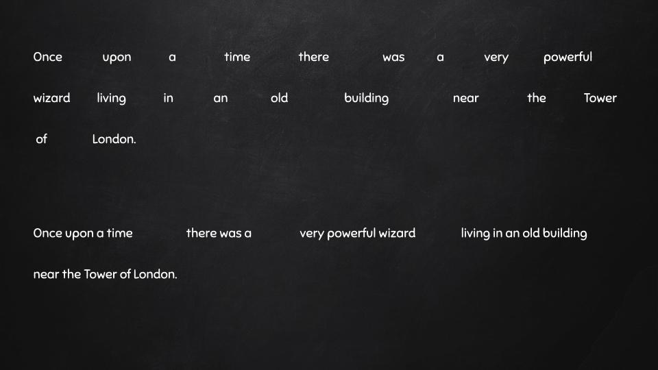 Take in a group of words for speed reading